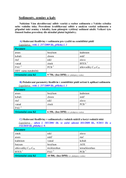 Sedimenty, zeminy a kaly
