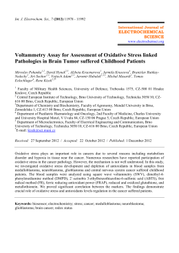 Voltammetry Assay for Assessment of Oxidative Stress linked