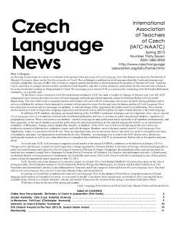 Czech Language News - Bohemicum Regensburg