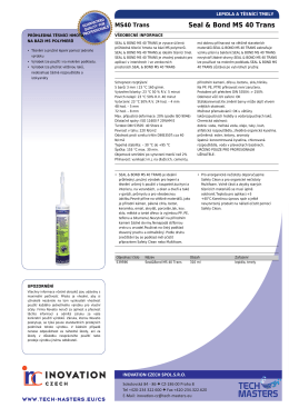 TECH-MASTERS: Seal & Bond MS 40 Trans