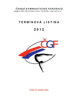 termínová listina 2012