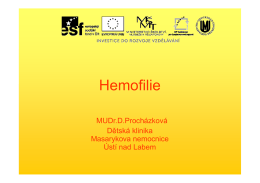 Hemofilie - Český národní hemofilický program