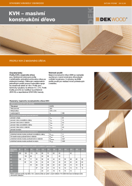 KVH – masivní konstrukční dřevo