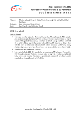 Zápis z jednání 19.7.2012 Rady odborových