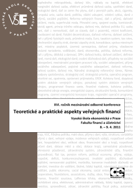 Teoretické a praktické aspekty veřejných financí – kniha abstraktů