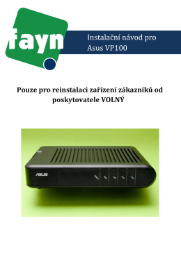 Instalační návod pro Asus VP100