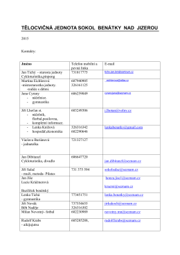 Kontakty - členové výboru a cvičitelé 2015 (PDF)