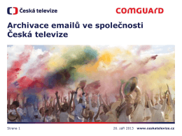 Archivace emailů ve společnosti Česká televize