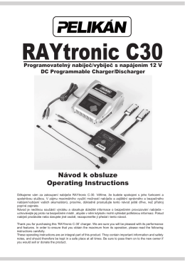 Raytronic C30 manual