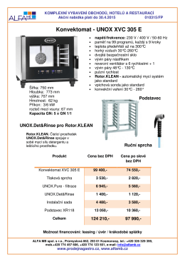 Unox 505 E s doplňky