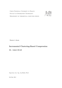 Incremental Clustering-Based Compression
