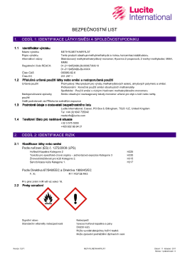 BEZPEČNOSTNÍ LIST - Lucitepartners.com
