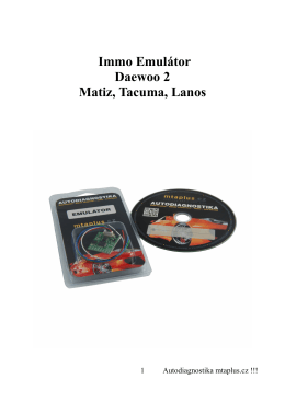 Immo Emulátor Daewoo 2 Matiz, Tacuma, Lanos