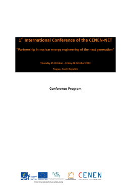 1 International Conference of the CENEN-NET