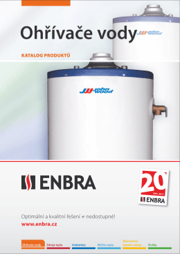 ENBRA, Katalog Ohřívače vody 2011