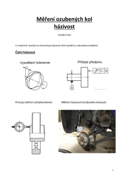 Měření ozubených kol házivost