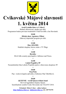 Cvikovské Májové slavnosti 1. května 2014