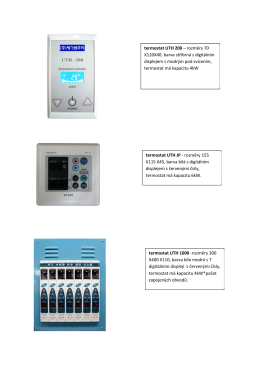 termostat UTH 200 – rozměry 70 X120X40, barva stříbrná s