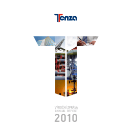 Výroční zpráva spol. TENZA za rok 2010