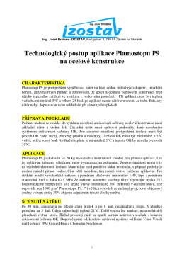 Technologický postup aplikace Plamostopu P9