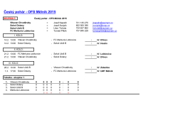 Český pohár - OFS Mělník 2015