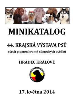 Minikatalog 44. ročníku - Krajská výstava psů Hradec Králové