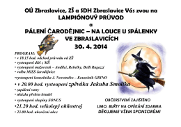 Pálení čarodějnic ve Zbraslavicích 30. 4. 2014