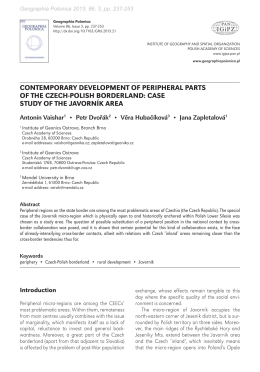 (2013) Contemporary development of peripheral parts of the Czech