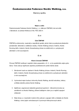CMFNF Stanovy - Českomoravská federace Nordic Walking