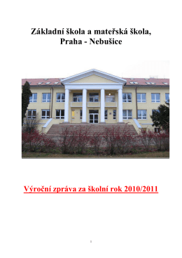 Výroční zpráva za rok 2011 - Základní škola