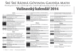 Vaišnavský kalendář 2014 - Radha