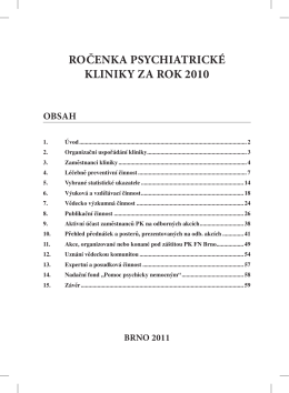 Rocenka 2010.pdf - Psychiatrie FN Brno