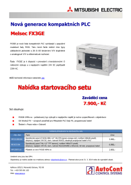 Nová generace kompaktních PLC Melsec FX3GE