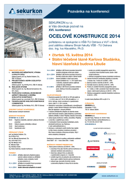 ocelové konstrukce 2014 - Česká asociace ocelových konstrukcí
