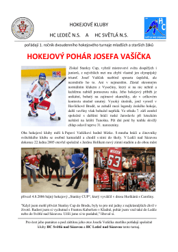 přihláška hokejový pohár josefa vašíčka