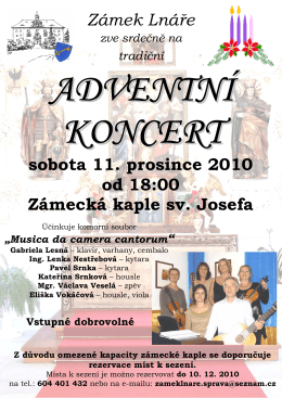Adventní koncert 11.12.2010-plakát