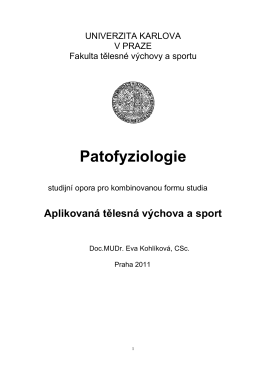 E. Kohlíková: PATOFYZIOLOGIE