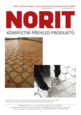 kompletní přehled produktů - NORIT