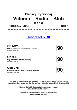 1/2012 - Veterán Radio Klub