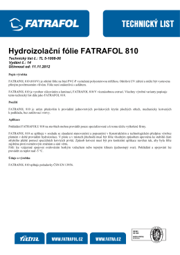 Hydroizolační fólie FATRAFOL 810