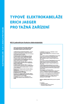 Katalog 2013 - elektrokabeláže k tažným zařízením