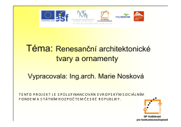 Renesanční architektonické tvary a ornamenty (NSK)