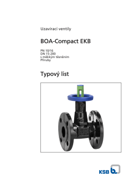 Typový list BOA-Compact EKB