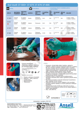 Chemicky odolné rukavice Ansell Sol-Vex 37-500+