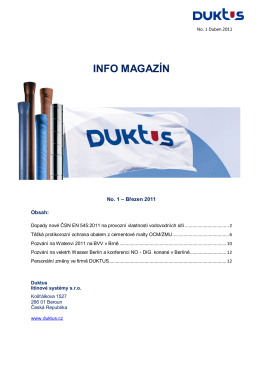 První číslo newsletteru Duktus (ke stažení ve formátu PDF)