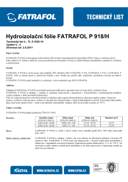 Hydroizolační fólie FATRAFOL P 918/H