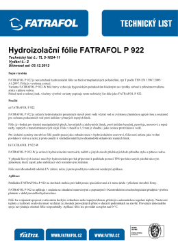Hydroizolační fólie FATRAFOL P 922