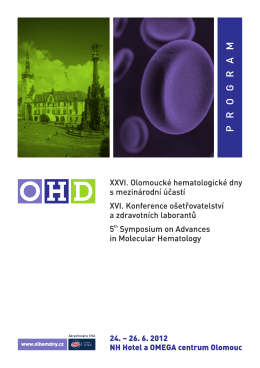 1. linii léčby - OHD - Olomoucké Hematologické dny