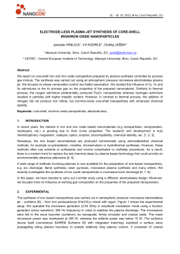 ELECTRODE-LESS PLASMA JET SYNTHESIS OF CORE