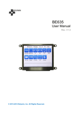 BE635 User Manual - SOS electronic s.r.o